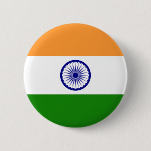 Bóton Redondo 5.08cm Botão da bandeira de India