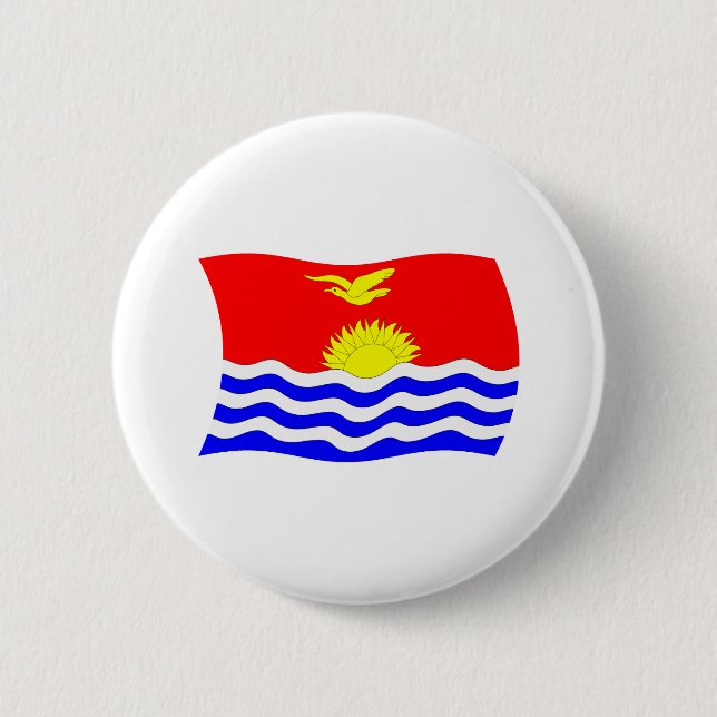 Bóton Redondo 5.08cm Botão da Bandeira de Kiribati (Frente)