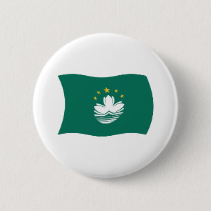 Bóton Redondo 5.08cm Botão da Bandeira de Macau