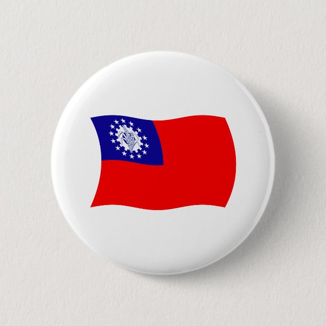 Bóton Redondo 5.08cm Botão da Bandeira de Myanmar (Frente)