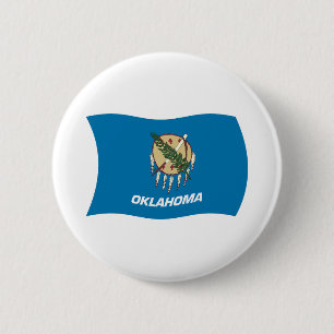 Bóton Redondo 5.08cm Botão da Bandeira de Oklahoma