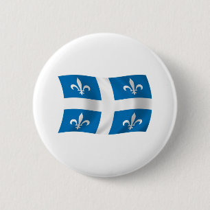 Bóton Redondo 5.08cm Botão da Bandeira de Quebec