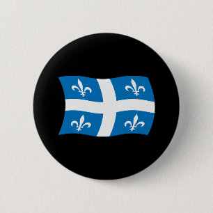 Bóton Redondo 5.08cm Botão da Bandeira de Quebec