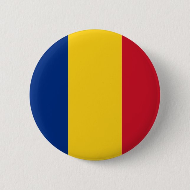 Bóton Redondo 5.08cm Botão da bandeira de Romania (Frente)