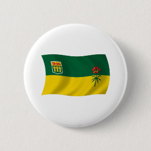 Bóton Redondo 5.08cm Botão da Bandeira de Saskatchewan