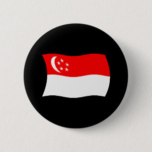 Bóton Redondo 5.08cm Botão da Bandeira de Singapura