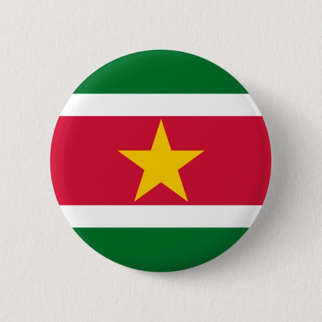 Bóton Redondo 5.08cm Botão da bandeira de Suriname (Frente)