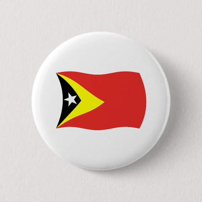 Bóton Redondo 5.08cm Botão da Bandeira de Timor-Leste (Frente)