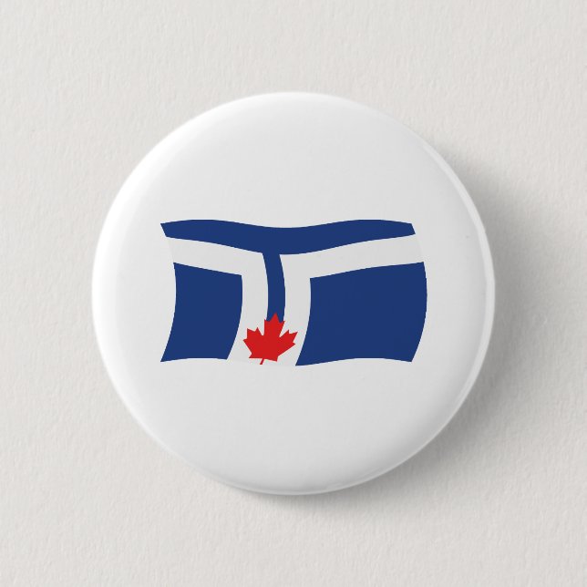 Bóton Redondo 5.08cm Botão da Bandeira de Toronto (Frente)