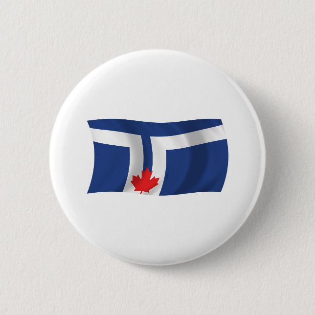 Bóton Redondo 5.08cm Botão da Bandeira de Toronto (Frente)