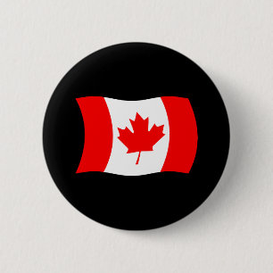 Bóton Redondo 5.08cm Botão da Bandeira do Canadá