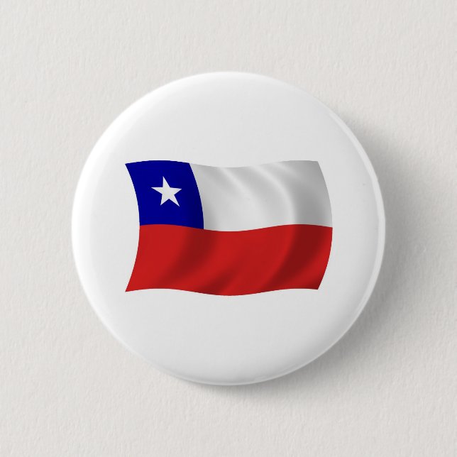 Bóton Redondo 5.08cm Botão da Bandeira do Chile (Frente)