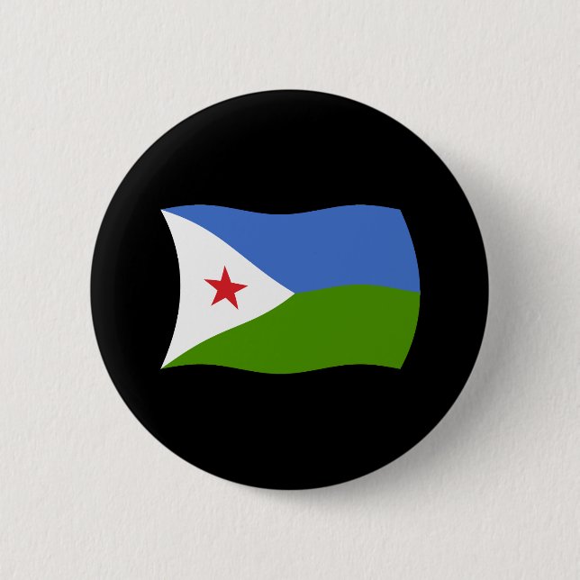 Bóton Redondo 5.08cm Botão da Bandeira do Djibuti (Frente)