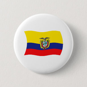 Bóton Redondo 5.08cm Botão da Bandeira do Equador