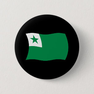 Bóton Redondo 5.08cm Botão da Bandeira do Esperanto