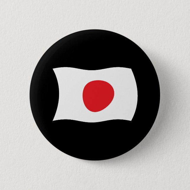 Bóton Redondo 5.08cm Botão da Bandeira do Japão (Frente)
