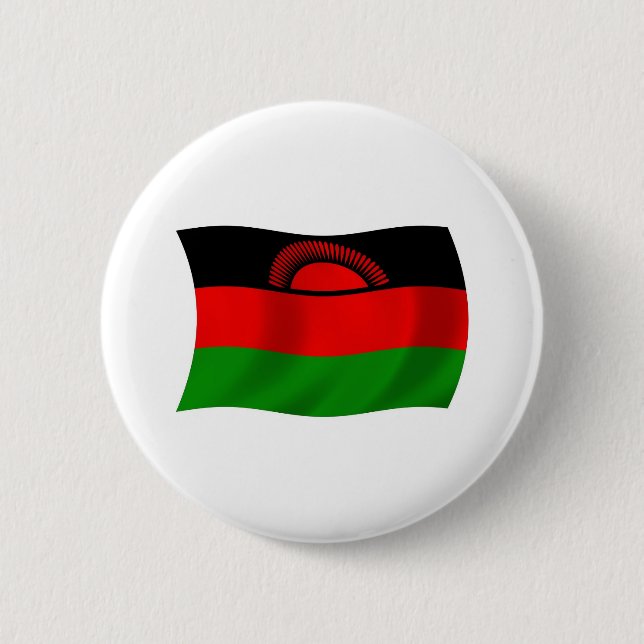 Bóton Redondo 5.08cm Botão da Bandeira do Malawi (Frente)