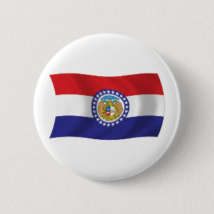 Bóton Redondo 5.08cm Botão da Bandeira do Missouri