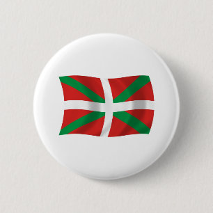 Bóton Redondo 5.08cm Botão da Bandeira do Povo Basco