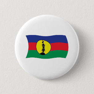 Bóton Redondo 5.08cm Botão da Bandeira do Povo Kanak