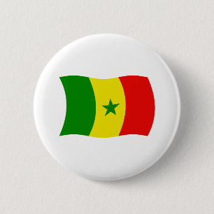 Bóton Redondo 5.08cm Botão da Bandeira do Senegal
