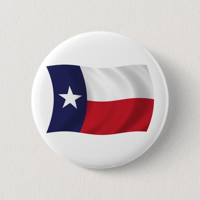 Bóton Redondo 5.08cm Botão da Bandeira do Texas (Frente)