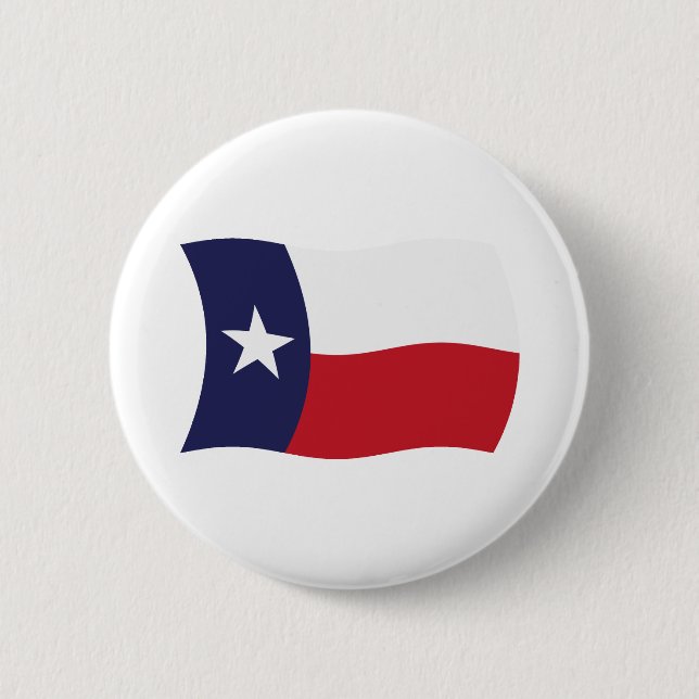 Bóton Redondo 5.08cm Botão da Bandeira do Texas (Frente)