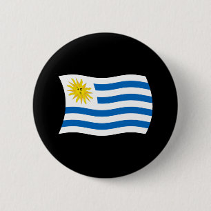 Bóton Redondo 5.08cm Botão da Bandeira do Uruguai