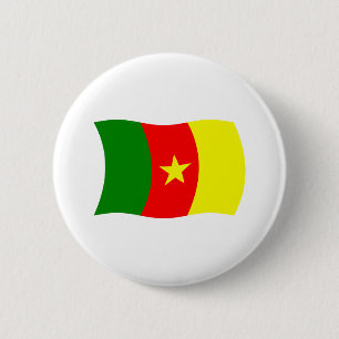 Bóton Redondo 5.08cm Botão da Bandeira dos Camarões