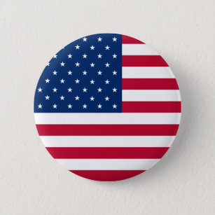 Bóton Redondo 5.08cm Botão da bandeira dos EUA