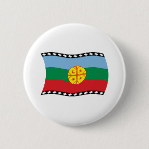 Bóton Redondo 5.08cm Botão da Bandeira Mapuche