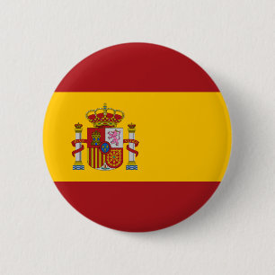 Bóton Redondo 5.08cm Botão da bandeira nacional da espanha