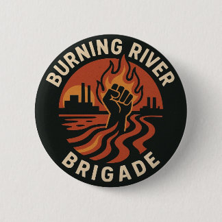 Bóton Redondo 5.08cm Botão da Brigada do Rio em Chamas