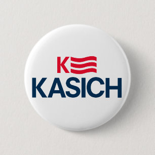 Bóton Redondo 5.08cm Botão da campanha de John Kasich 2016 - 2,25"