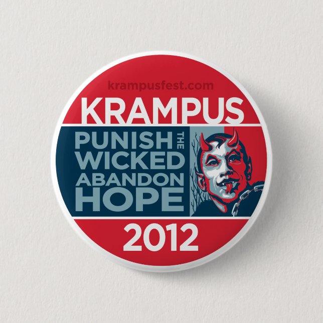 Bóton Redondo 5.08cm Botão da campanha de Krampus 2012 (Frente)