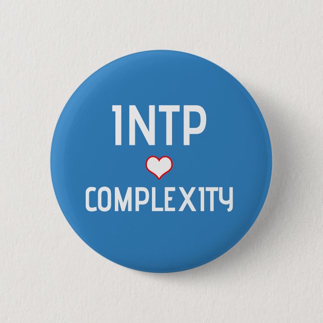 Bóton Redondo 5.08cm Botão da complexidade do coração de INTP (Frente)
