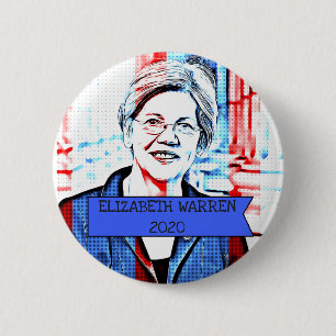 Bóton Redondo 5.08cm Botão da eleição presidencial de ELIZABETH WARR