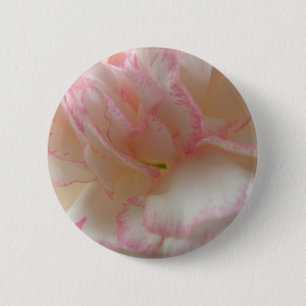 Bóton Redondo 5.08cm Botão da Flor do Craveiro, Rosa e Branco