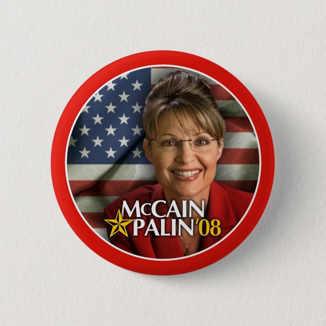 Bóton Redondo 5.08cm Botão da foto de Sarah Palin (Frente)