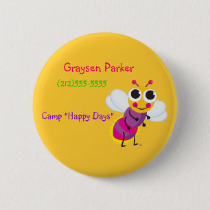 Bóton Redondo 5.08cm Botão da identificação do vaga-lume