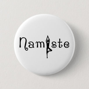 Bóton Redondo 5.08cm Botão da ioga de Namaste