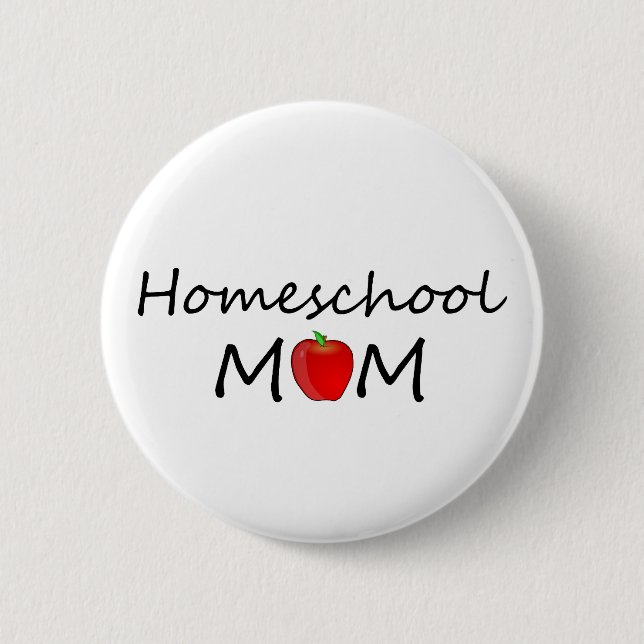 Bóton Redondo 5.08cm Botão da mamã de Homeschool (Frente)