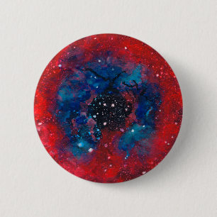 Bóton Redondo 5.08cm Botão da nebulosa do Rosette