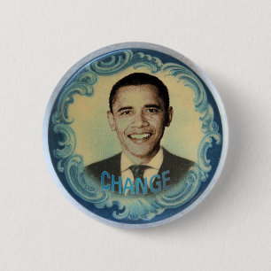 Bóton Redondo 5.08cm Botão da onda do Retro-Estilo de Obama