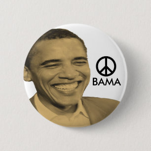 Bóton Redondo 5.08cm Botão da paz de Obama