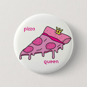 Bóton Redondo 5.08cm Botão da rainha da pizza