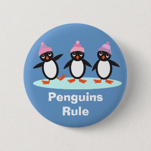 Bóton Redondo 5.08cm Botão da regra dos pinguins