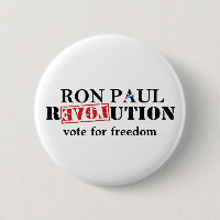 Botão da revolução de Ron Paul - voto para a