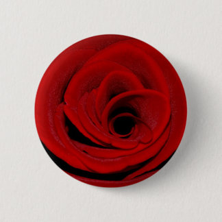 Bóton Redondo 5.08cm Botão da rosa vermelha