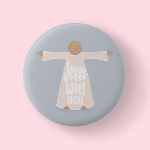 Bóton Redondo 5.08cm Botão da Semana da Unidade Cristã Jesus Ama Você